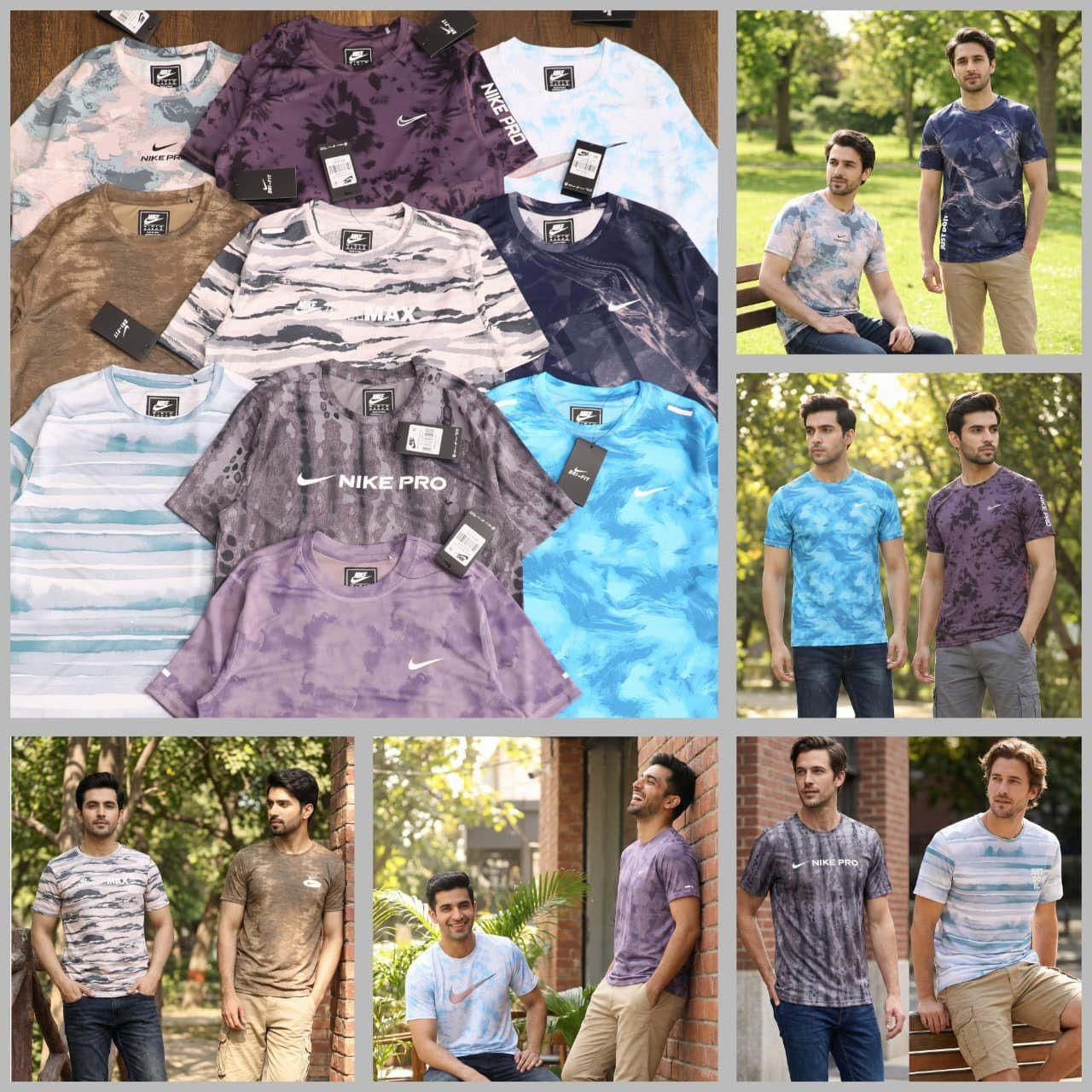 Nike Premium Quality Lycra Round Neck Half Sleeve Men's T-Shirt - 43 Pc