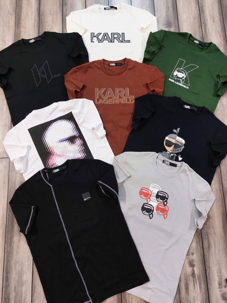 Karl Lagerfeld Premium Quality Round Neck Half Sleeve Men's T-Shirts - 68 Pc