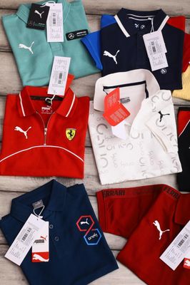 Puma Premium Quality (Unisex) Cotton Collar Neck Half Sleeve Kids Boys &amp; Girls T-shirt - 55 Pc