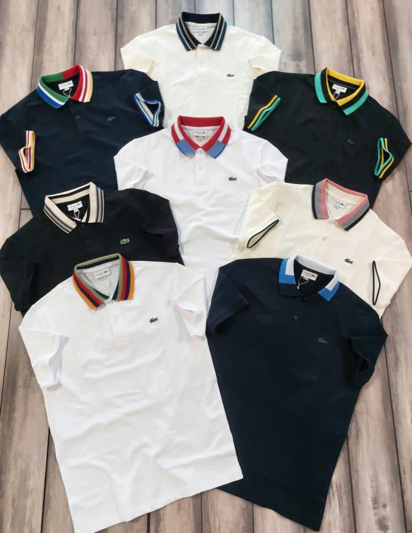 Men's Branded Premium Quality Collar Neck Half Sleeve Men's T-shirt - 60 Pc