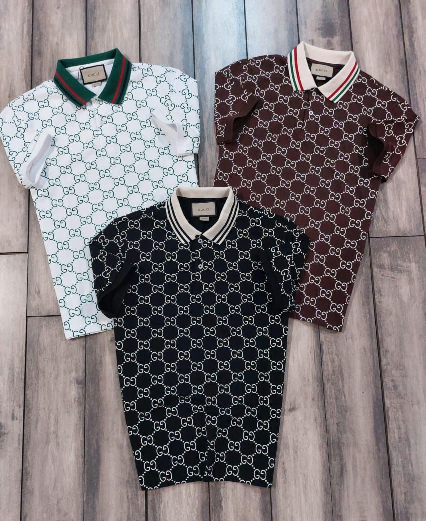 Gucci Premium Quality Collar Neck Half Sleeve Men’s Polo T-Shirts - 46 Pc