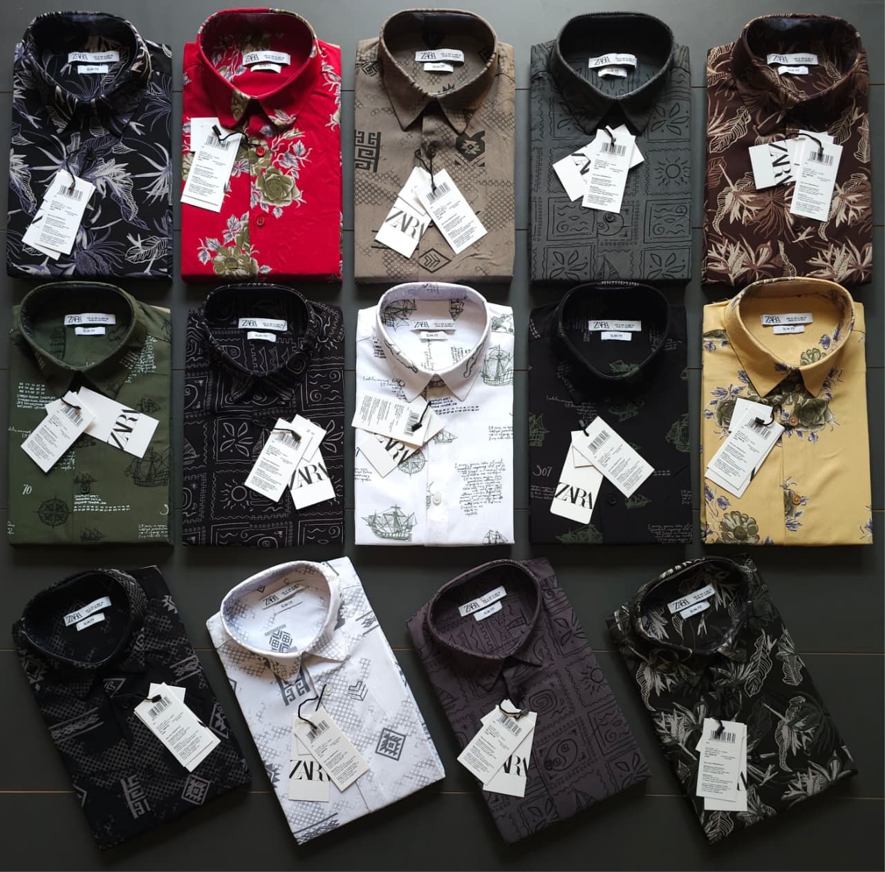 Zara Premium Quality Rayon Printed Fabric Collar Neck Half Sleeve Men's Shirt - 58 Pc