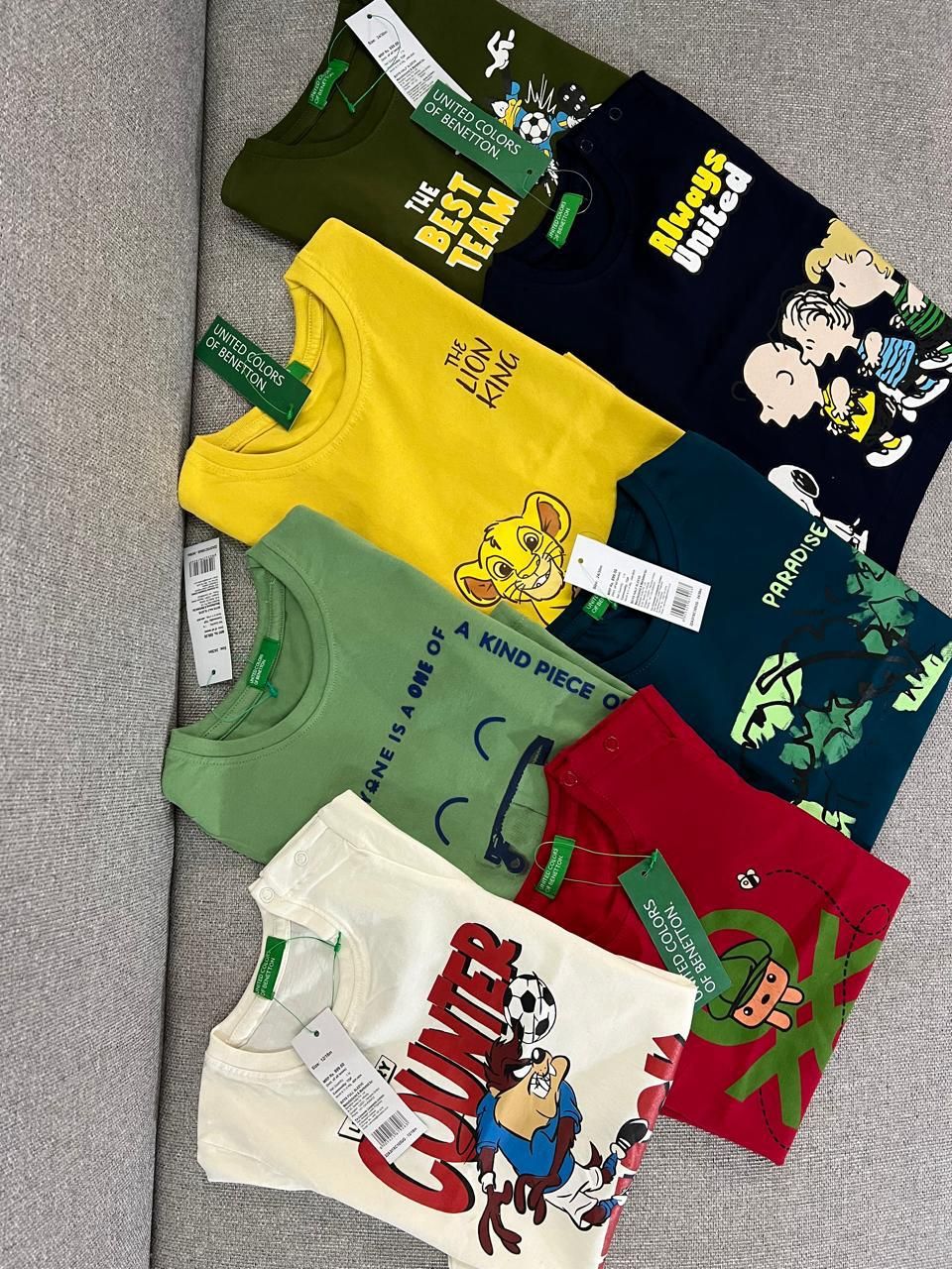 Ucb Premium Quality Cotton Round Neck Half Sleeve Kids T-shirt - 74 Pc