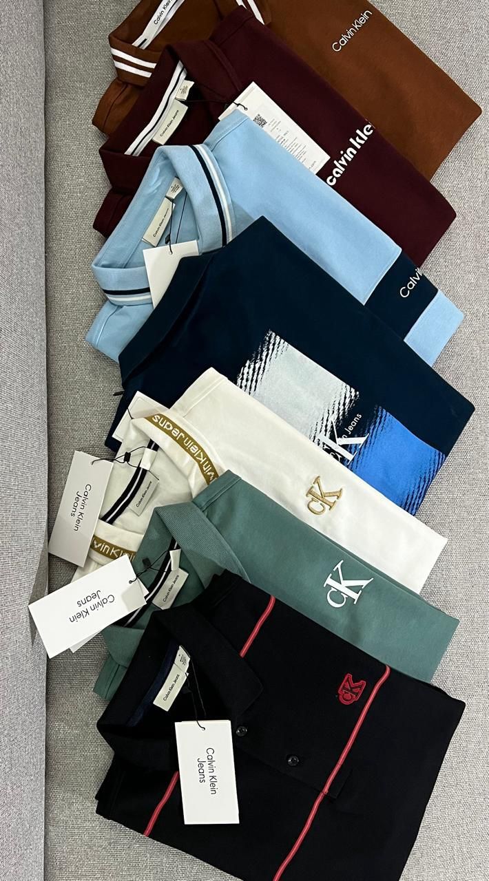 ​Calvin klein Premium Quality Collar Neck Half Sleeve Men's Polo t shirts - 52 Pc