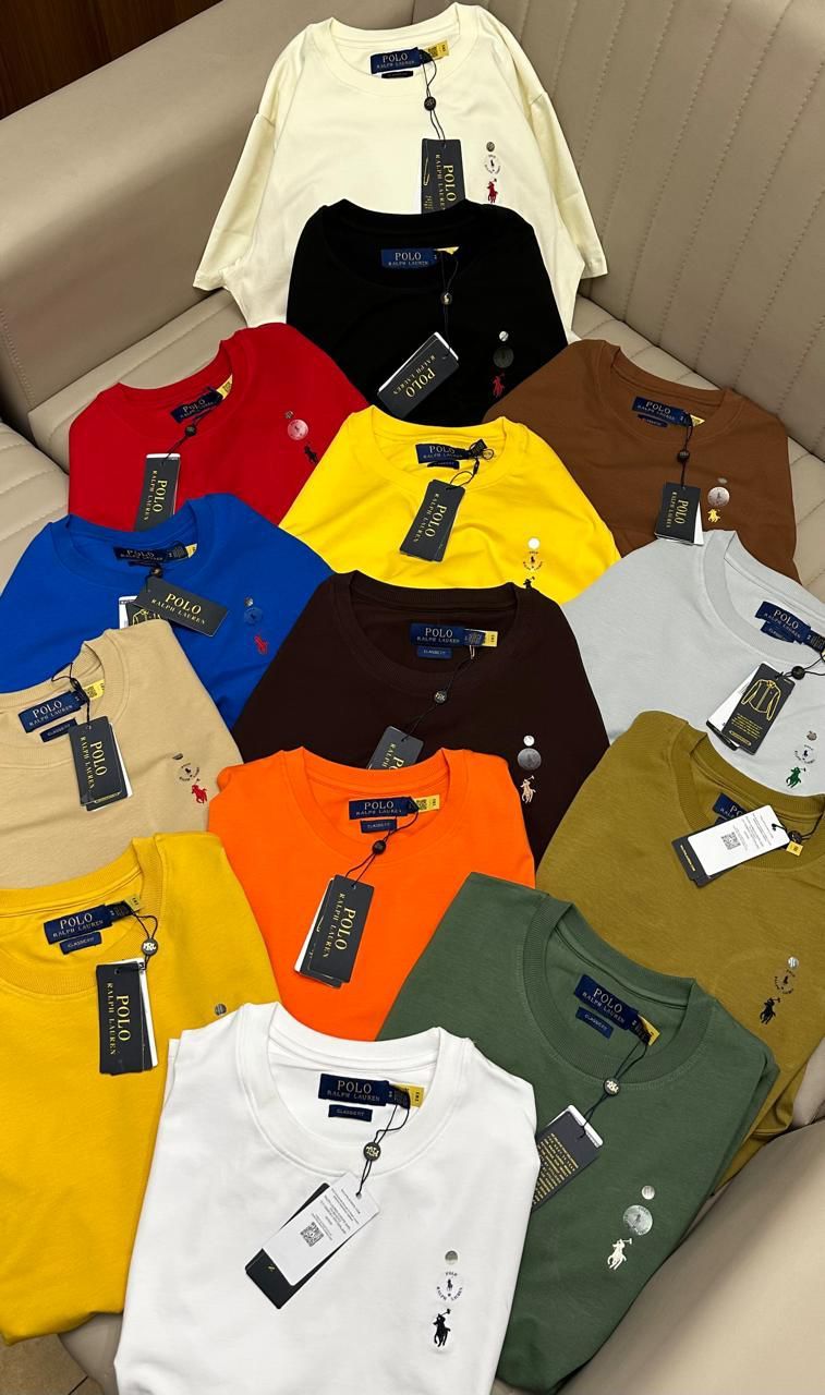 ​Ralph Lauren Premium Quality Crew neck Half Sleeve Men's T-shirt - 56 Pc