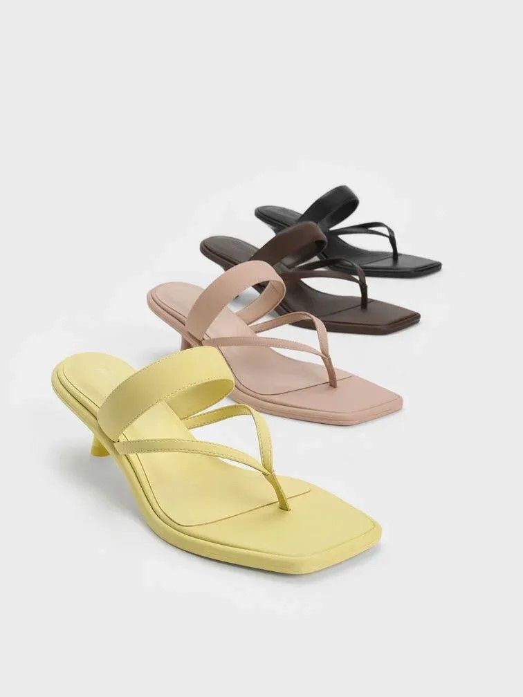 Low heel Square Toe sandals for women-90 pair