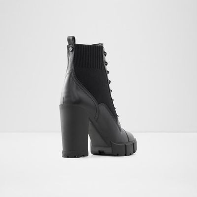 Women's Mid-Length Black Ankle Boots - 90 pair