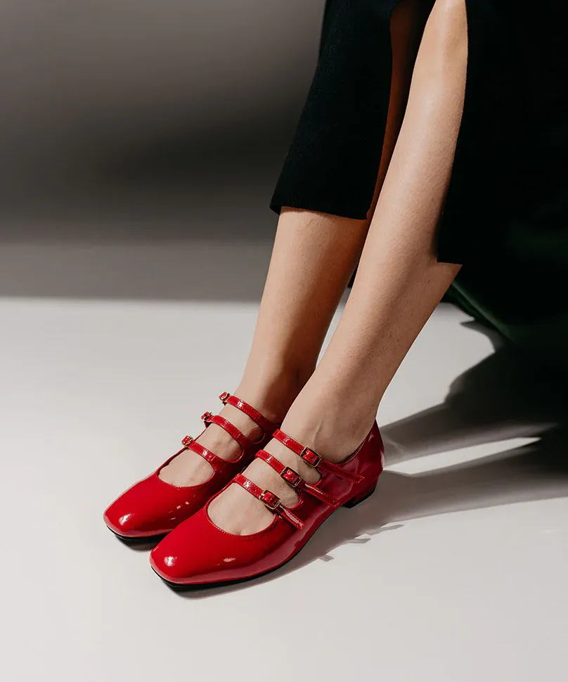 Women's Triple Strap Multi Strap Red - 90 PAIR