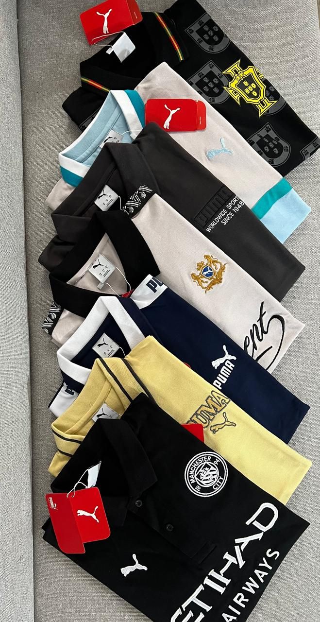 ​Puma Premium Quality Cotton Collar Neck Half Sleeve Men's T-shirt - 60 Pc