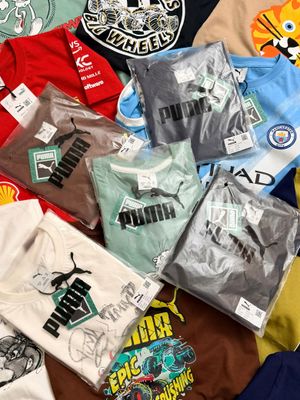 Puma Premium Quality Cotton Crew Neck Half Sleeve Kids T-shirt - 60 Pc