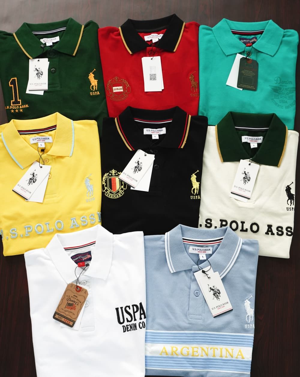 Us Polo Premium Quality Collar Neck Half Sleeve Men's Polo T-shirt - 70 Pc