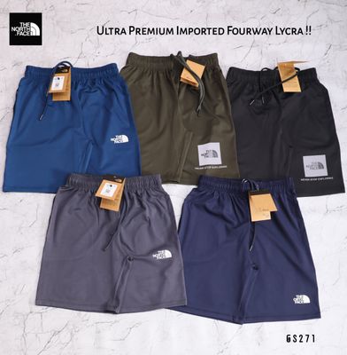 North face Premium Quality Lycra Sports Wear Men's Shorts - 43 Pc