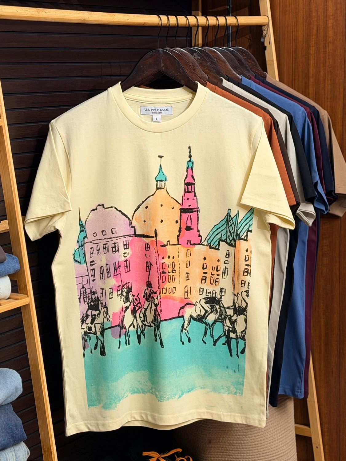 Us Polo Assn Premium Quality Crew Neck Half Sleeve Men's T-shirt - 39 Pc