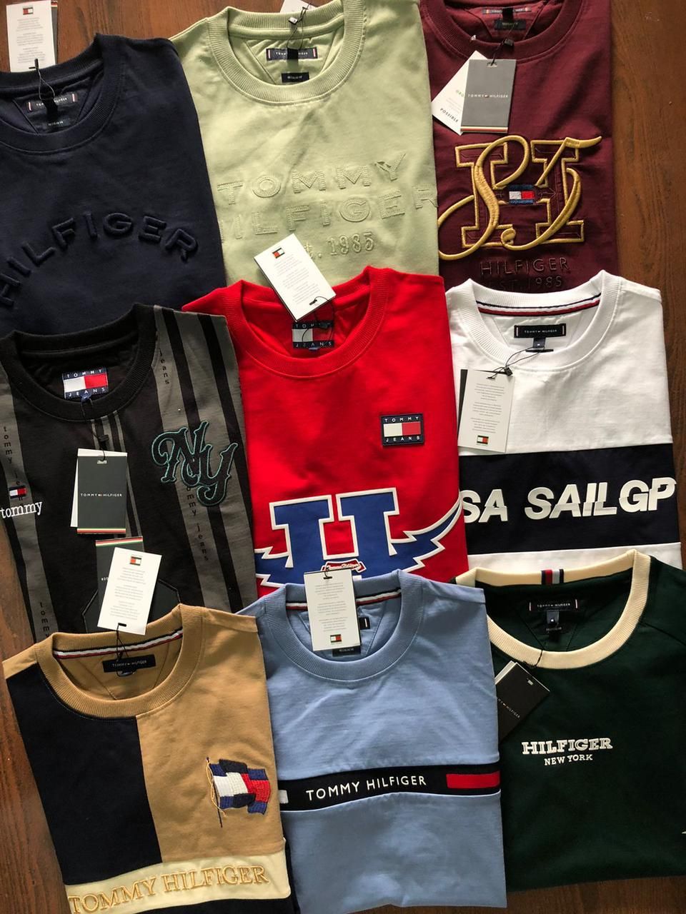 Tommy Hilfiger Premium Quality Round Neck Half Sleeve Men's T-shirt - 75 Pc