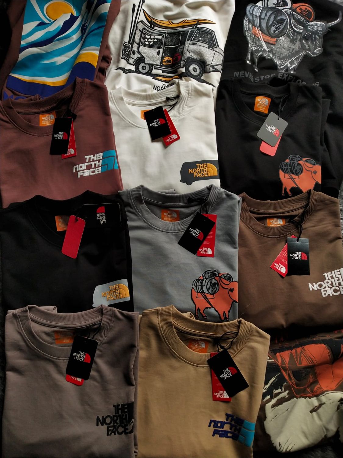 The North Face Premium Quality Cotton Oversized Dropshoulder Round Neck Half Sleeve Men's T-shirt - 35 Pc