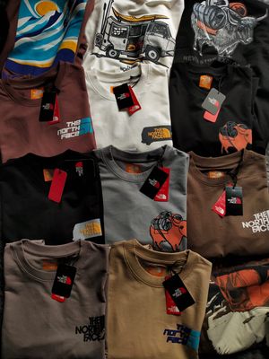 The North Face Premium Quality Cotton Oversized Dropshoulder Round Neck Half Sleeve Men's T-shirt - 35 Pc