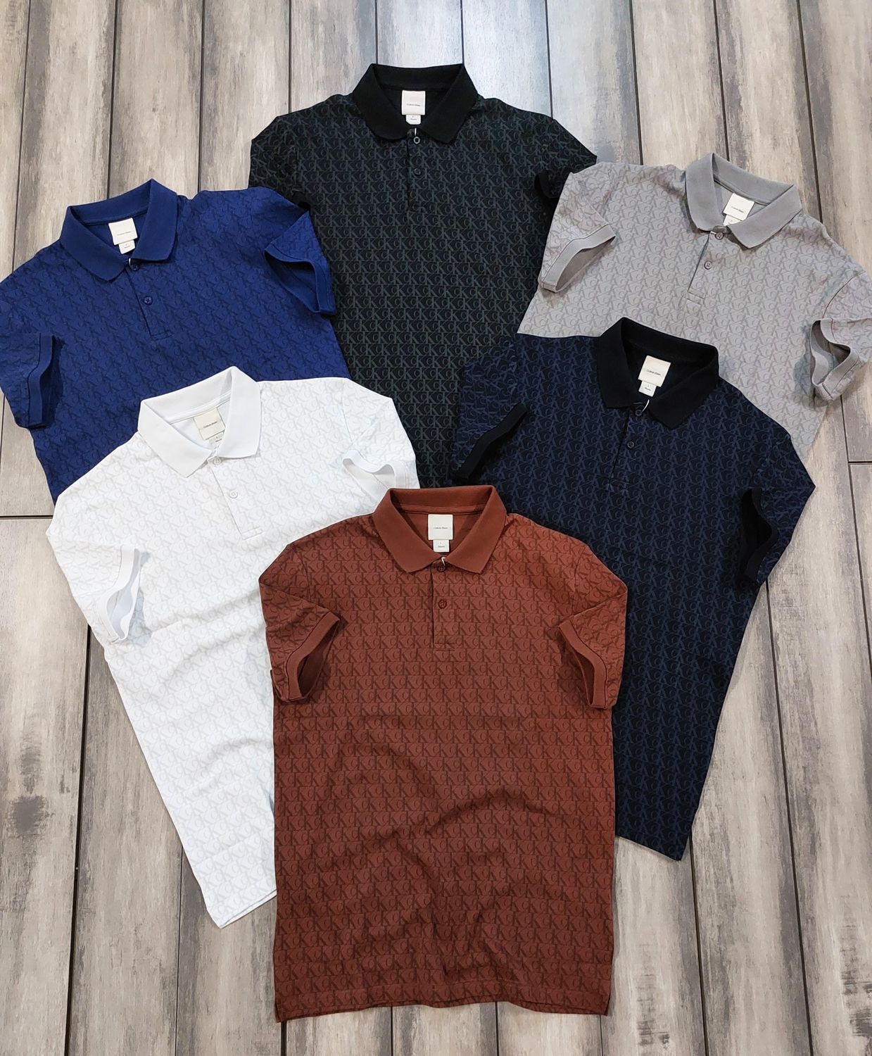 Calvin Klein Premium Quality Collar Neck Half Sleeve Men's T-shirt - 52 Pc