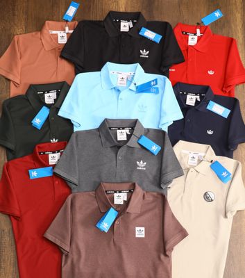 Adidas Premium Quality Collar Neck Half Sleeve Men's T-shirt - 43 Pc