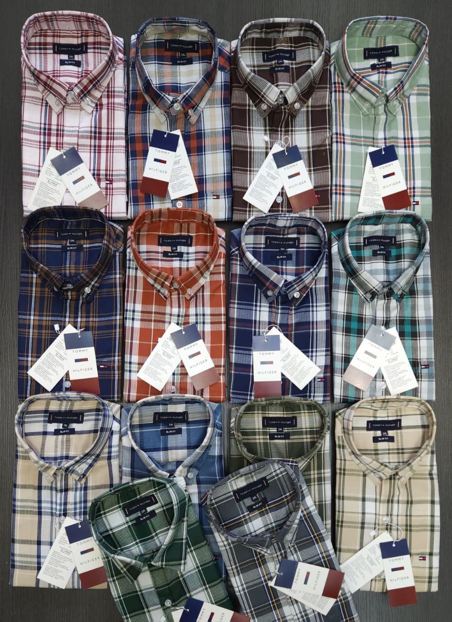 Tommy (Big Size) Premium Quality Collar Neck Full Sleeve Men's Shirt - 60 Pc