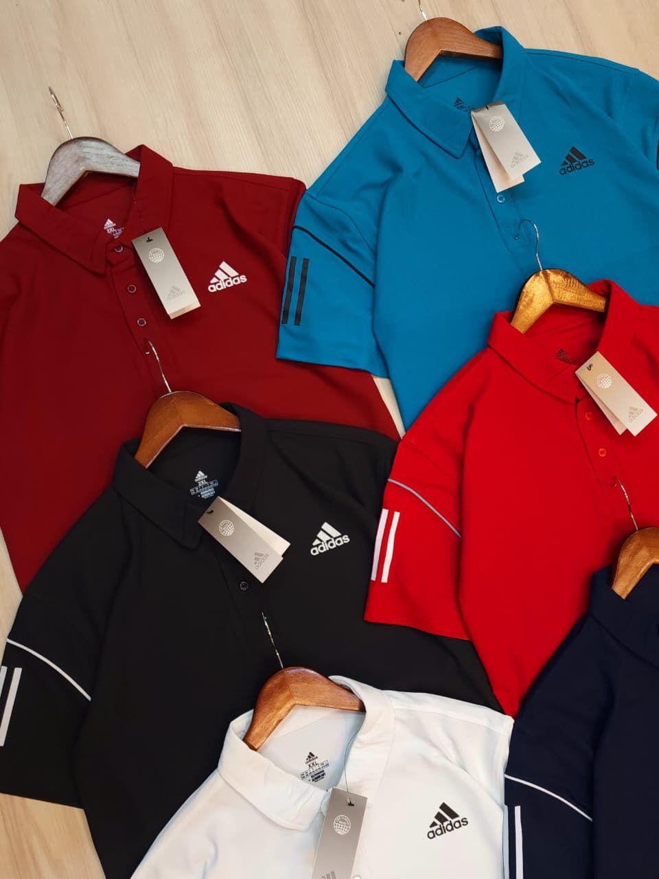 Adidas Premium Quality (Big Size) Collar Neck Half Sleeve Men's Polo T-shirt - 62 Pc
