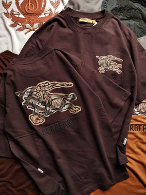 Burberry Premium Quality Cotton Oversized Dropshoulder Round Neck Half Sleeve Men's T-shirt - 36 Pc