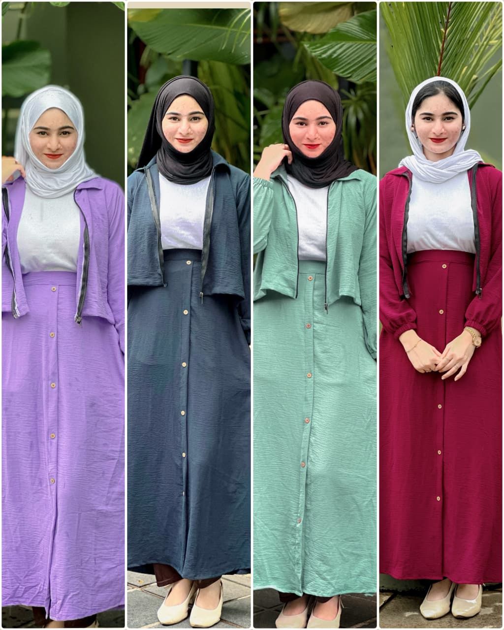 Ladies Premium Quality Co-ord Set (Jacket + Sleeveless Inner + Skirt) - 24 Pc