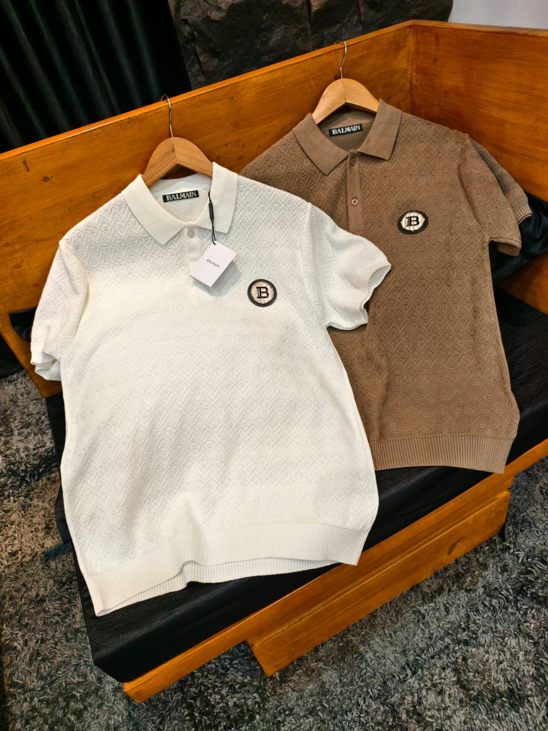 Balmain Premium Quality Collar Neck Half Sleeve Men's T-shirt - 36 Pc