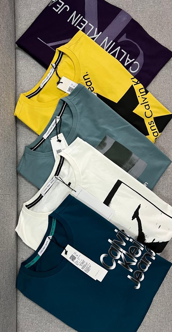 ​Calvin klein Premium Quality Cotton Round Neck Half Sleeve Men's T-shirt - 32 Pc