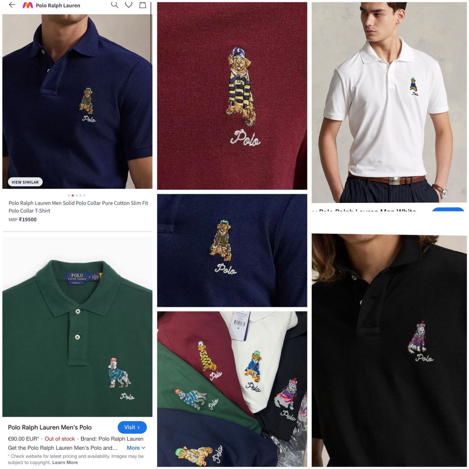 ​Ralph Lauren Premium Quality Collar Neck Half Sleeve Men's T-shirt - 40 Pc