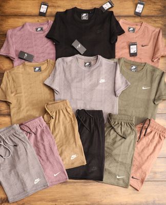 Nike Premium Quality Round Neck T-Shirt &amp; Shorts Men's Co-ord Set - 50 Set