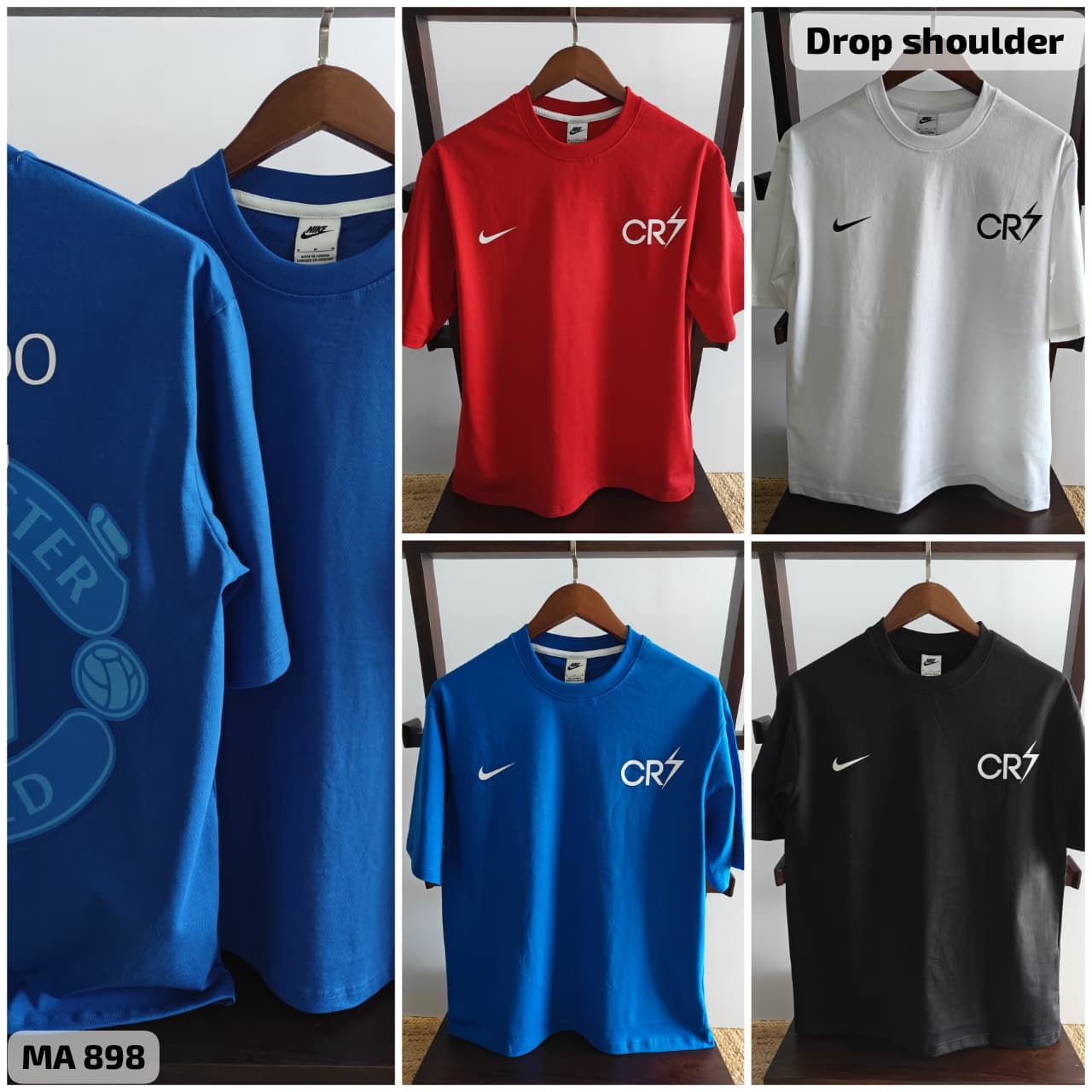 Nike Premium Quality Cotton Oversized Dropshoulder Round Neck Half Sleeve Men's T-Shirt - 56 Pc