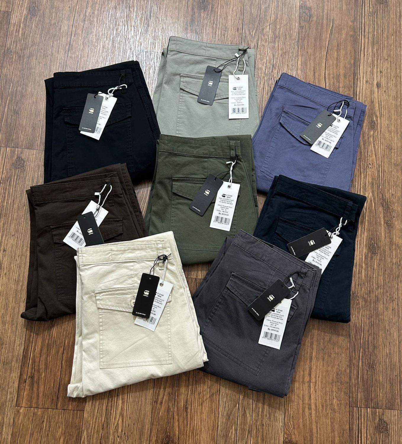 G Star Premium Quality Ankle Relaxed Fit Men's Cargo Pant - 58 Pc