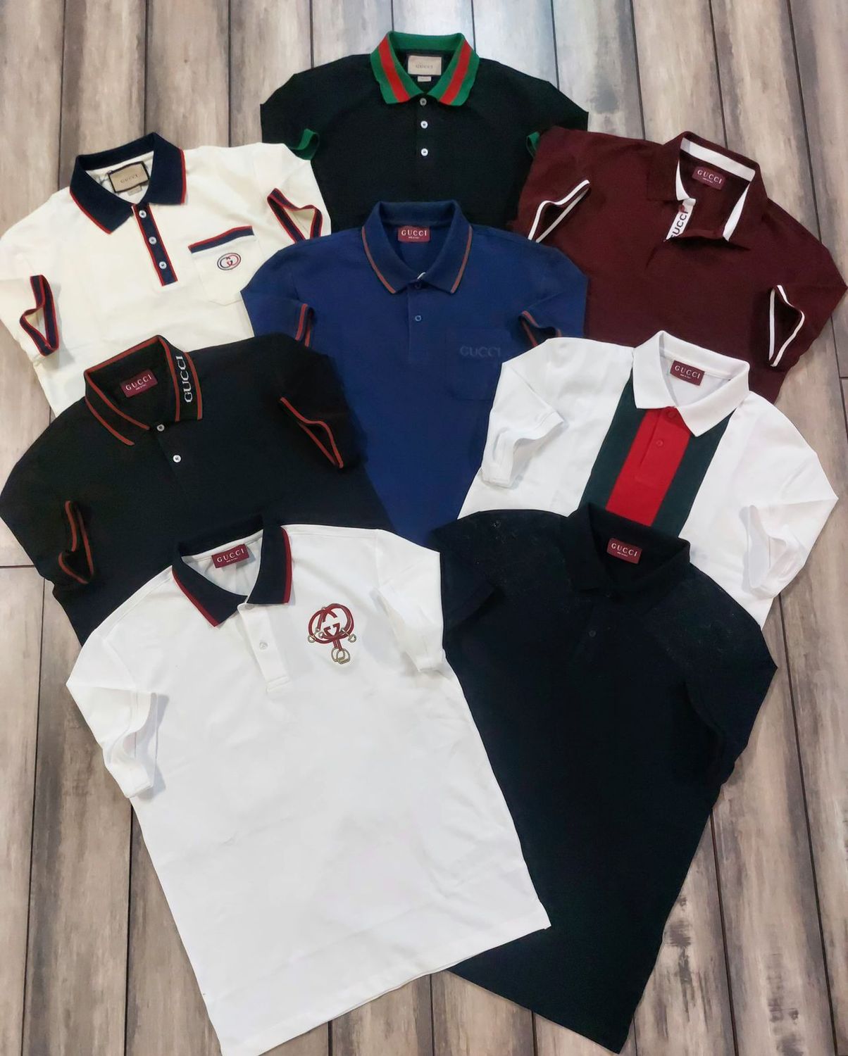 Gucci Premium Quality Collar Neck Half Sleeve Men’s Polo T-Shirts - 60 Pc