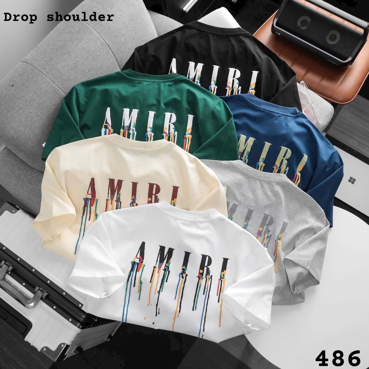 Amiri Premium Quality Cotton Round Neck Half Sleeve Men's T-shirt - 40 Pc