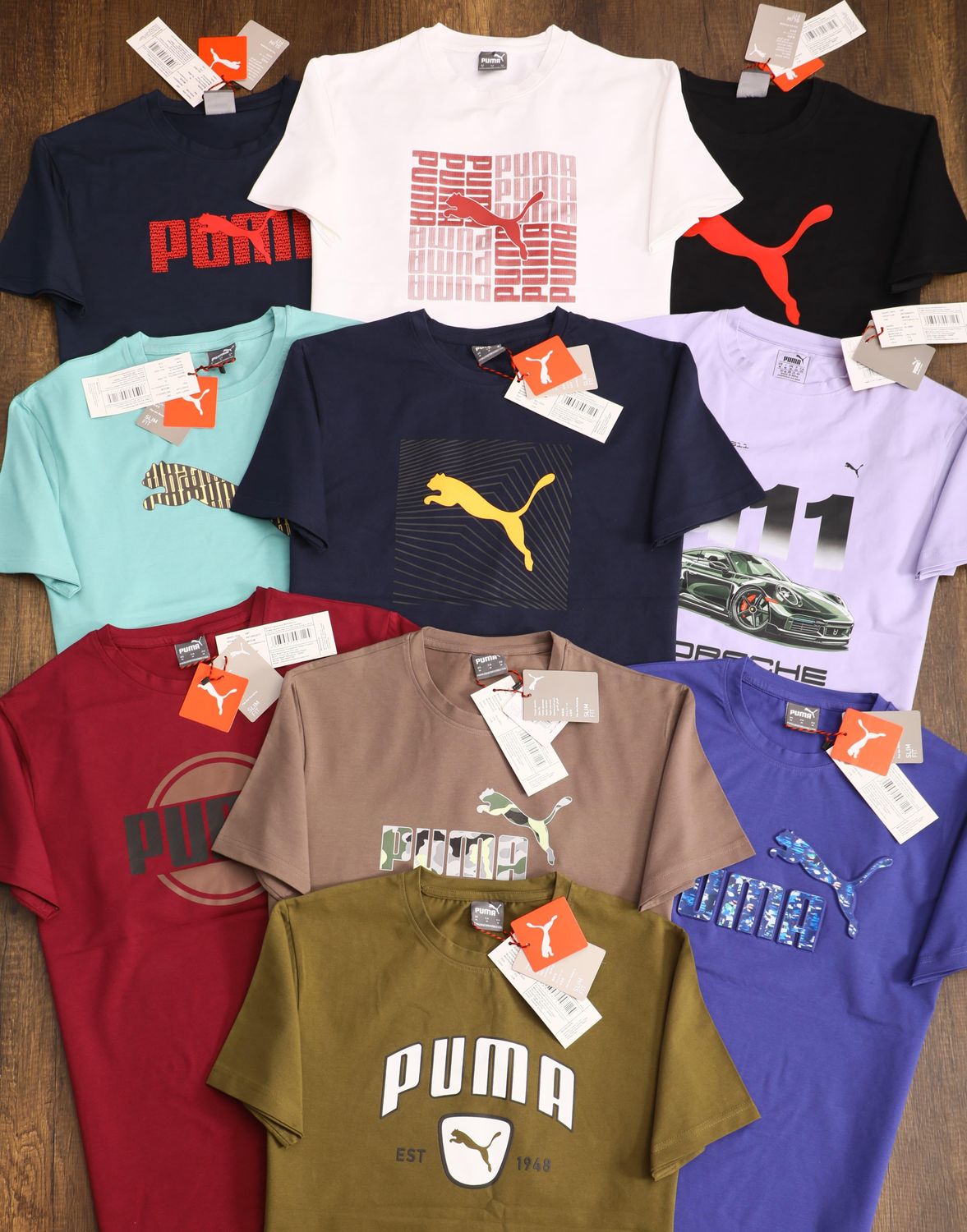 Puma Premium Quality Cotton Lycra Round Neck Half Sleeve Men's T-shirt - 44 Pc