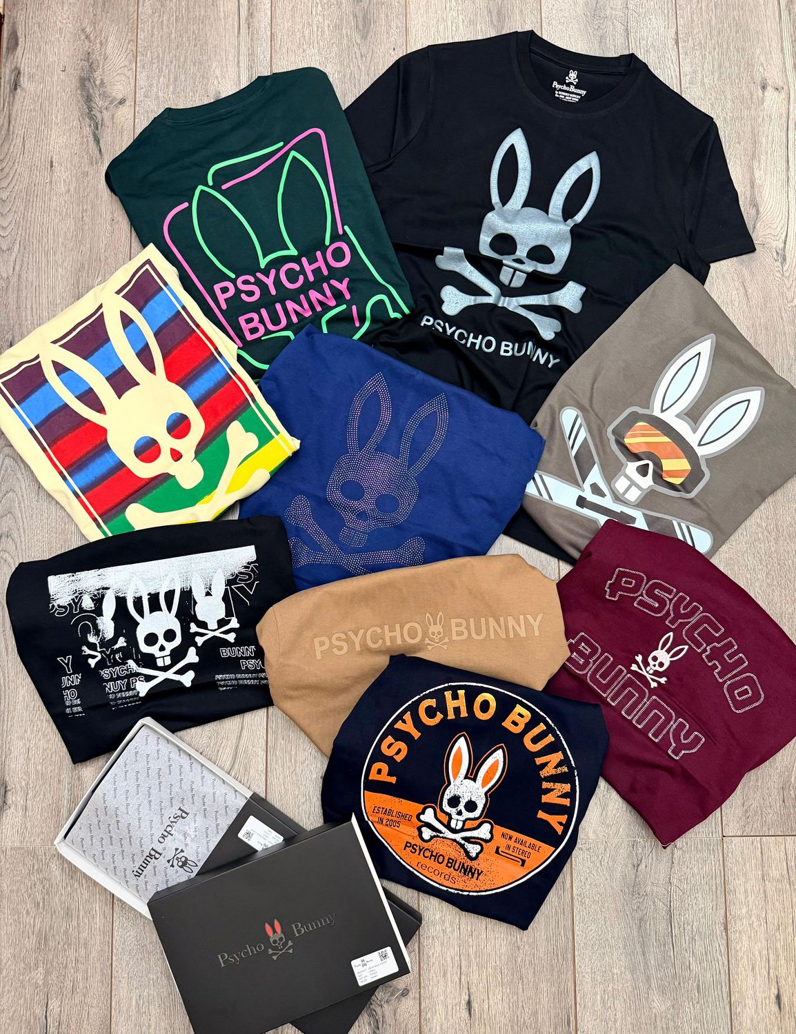 Psycho Bunny Premium Quality Cotton Crew Neck Half Sleeve Men's T-shirt - 40 Pc