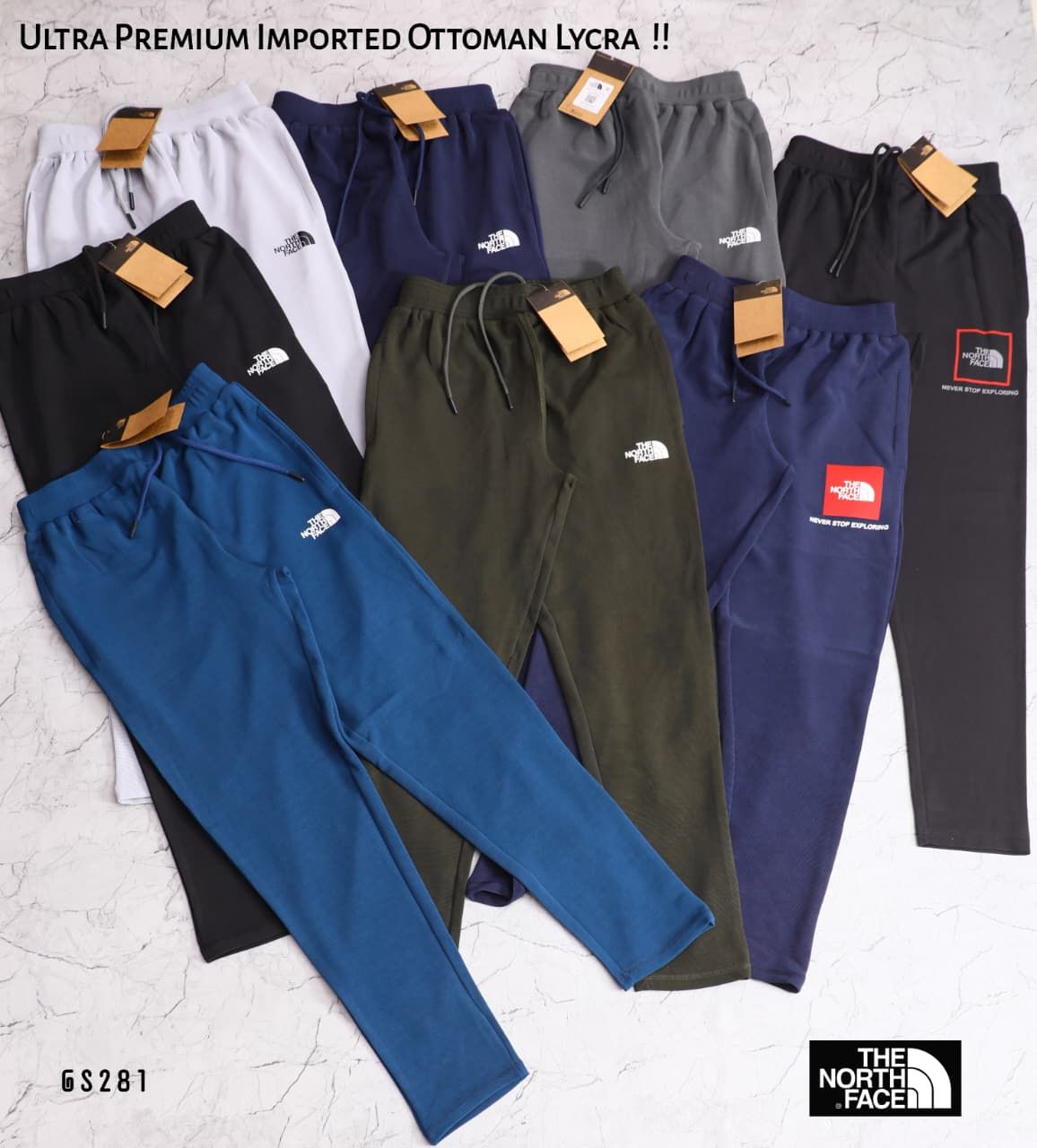 North Face Premium Quality 4 Way Lycra Both Cross Pocket With Premium YKK Zip Closer Men's Track - 34 Pc