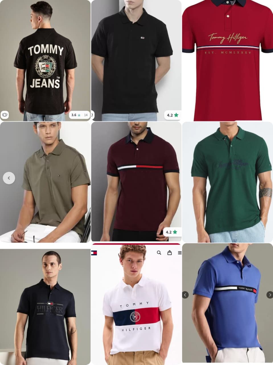 Tommy ( Big Size ) Premium Quality Collar Neck Half Sleeve Men's Polo T-shirt - 45 Pc