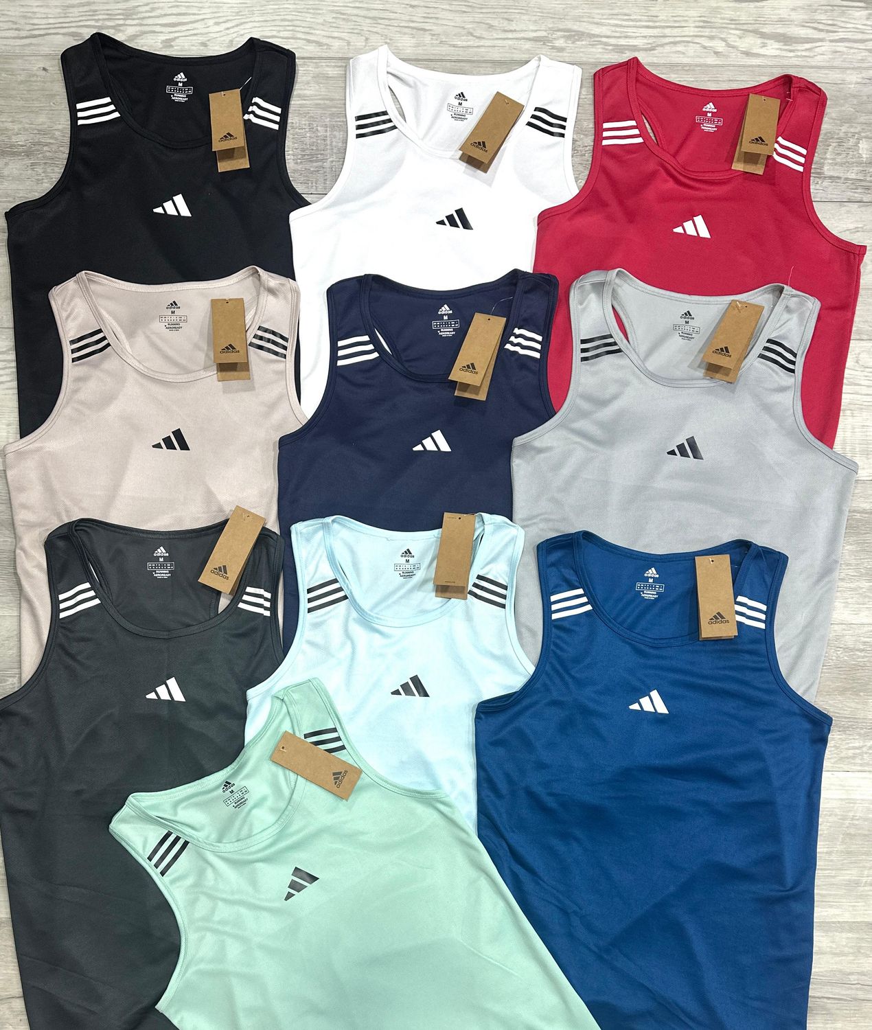 Adidas Premium Quality Dri-Fit Micro Polyester Dot-knit Men's Sleeveless t-shirt - 85 Pc