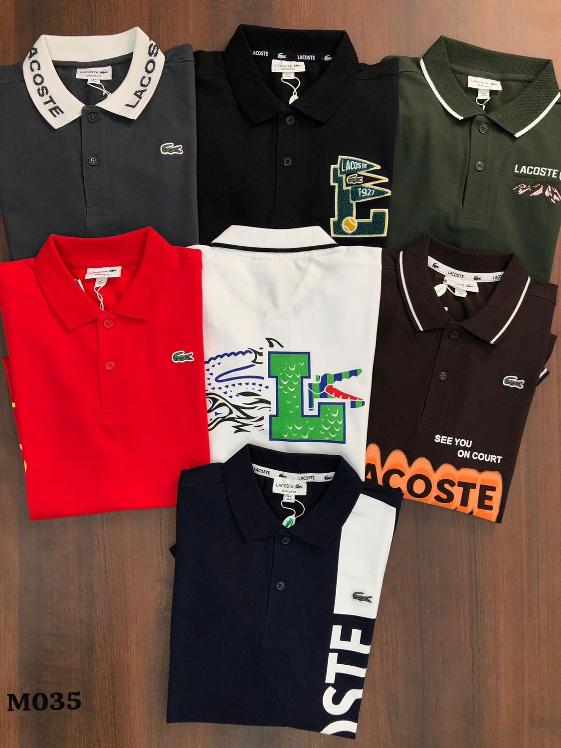 Men's Branded Premium Quality Collar Neck Half Sleeve Men's T-shirt - 36 Pc