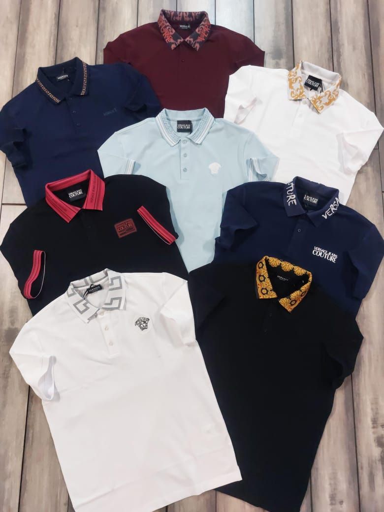 Versace Premium Quality Collar Neck Half Sleeve Men’s Polo T-Shirts - 60 Pc