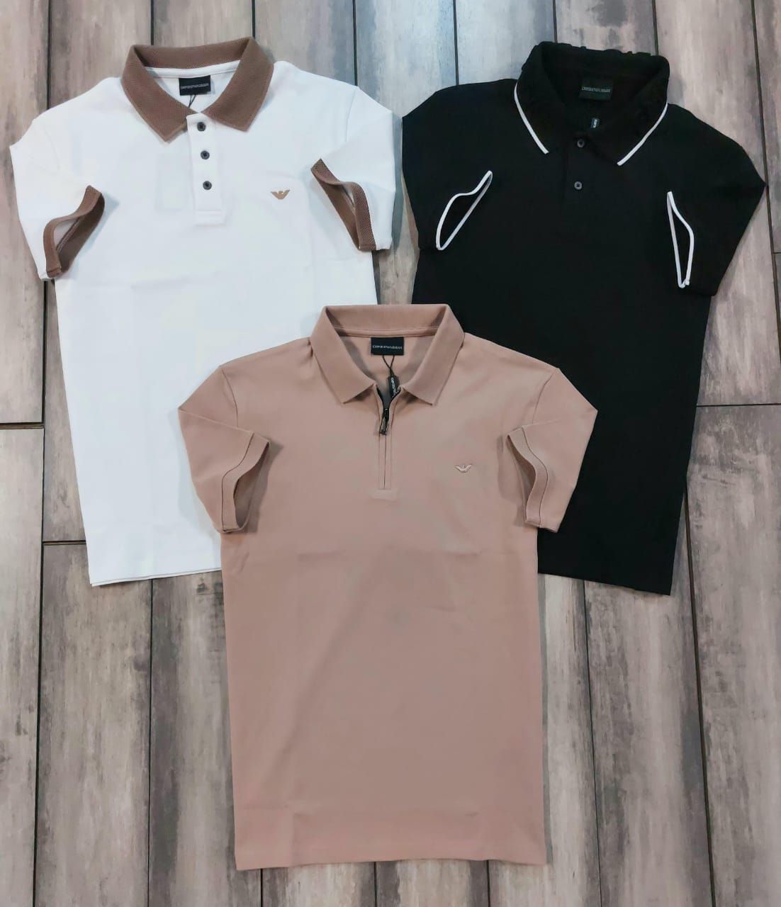 ​Emporio Armani Premium Quality Collar Neck Half Sleeve Men's T-shirt - 52 Pc