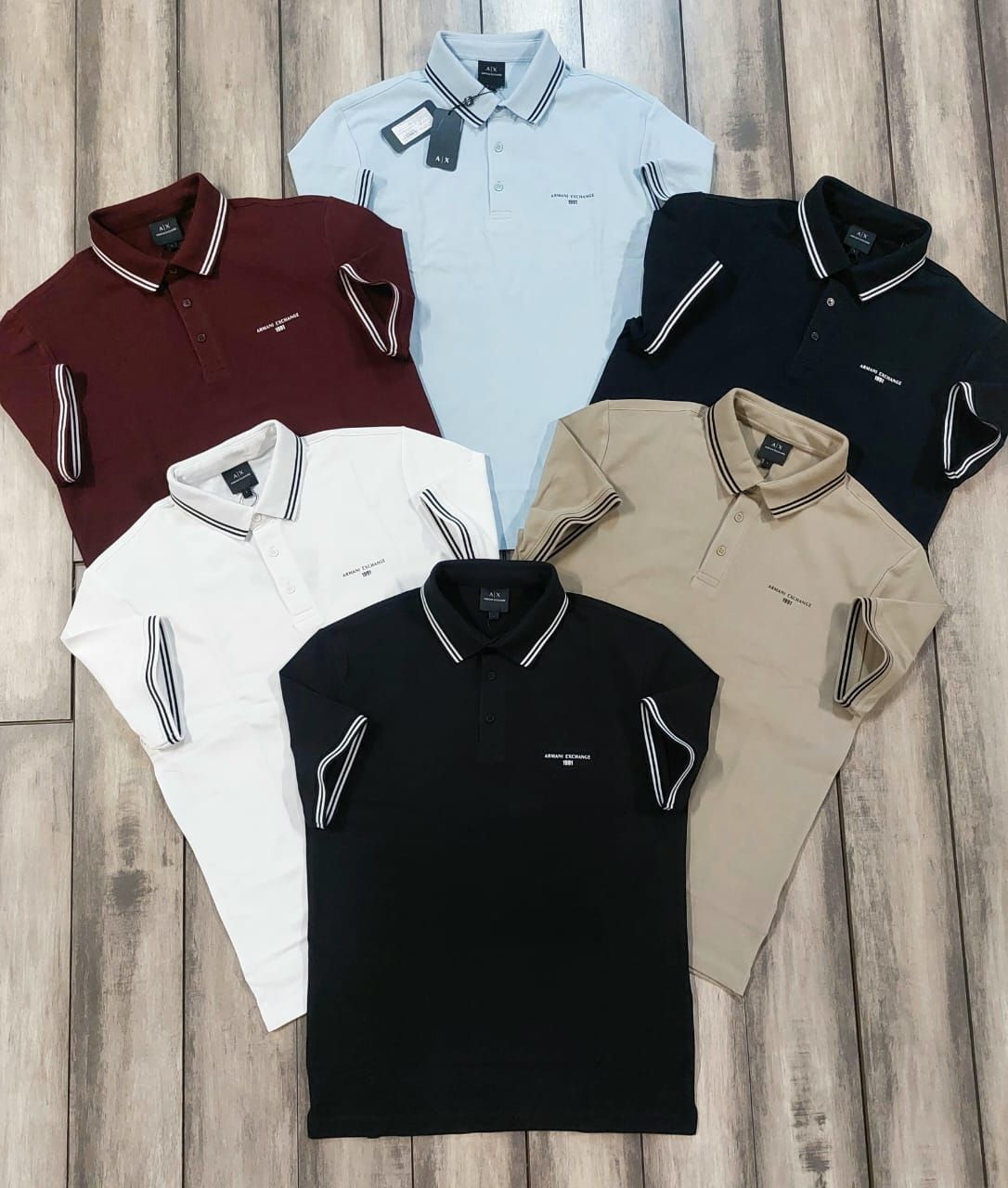 Armani Exchange Premium Quality Collar Neck Half Sleeve Men’s Polo T-Shirts - 46 Pc