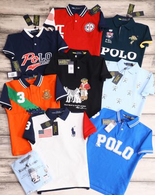 Ralph Lauren Premium Quality Collar Neck Half Sleeve Kid's T-Shirt - 53 Pc