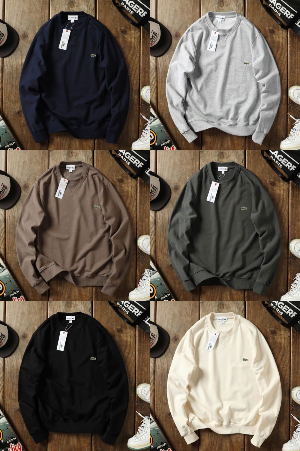 Men's Branded Premium Quality Cotton Brand Logo On Chest Round Neck Full Sleeve Men's Sweatshirt - 37 Pc