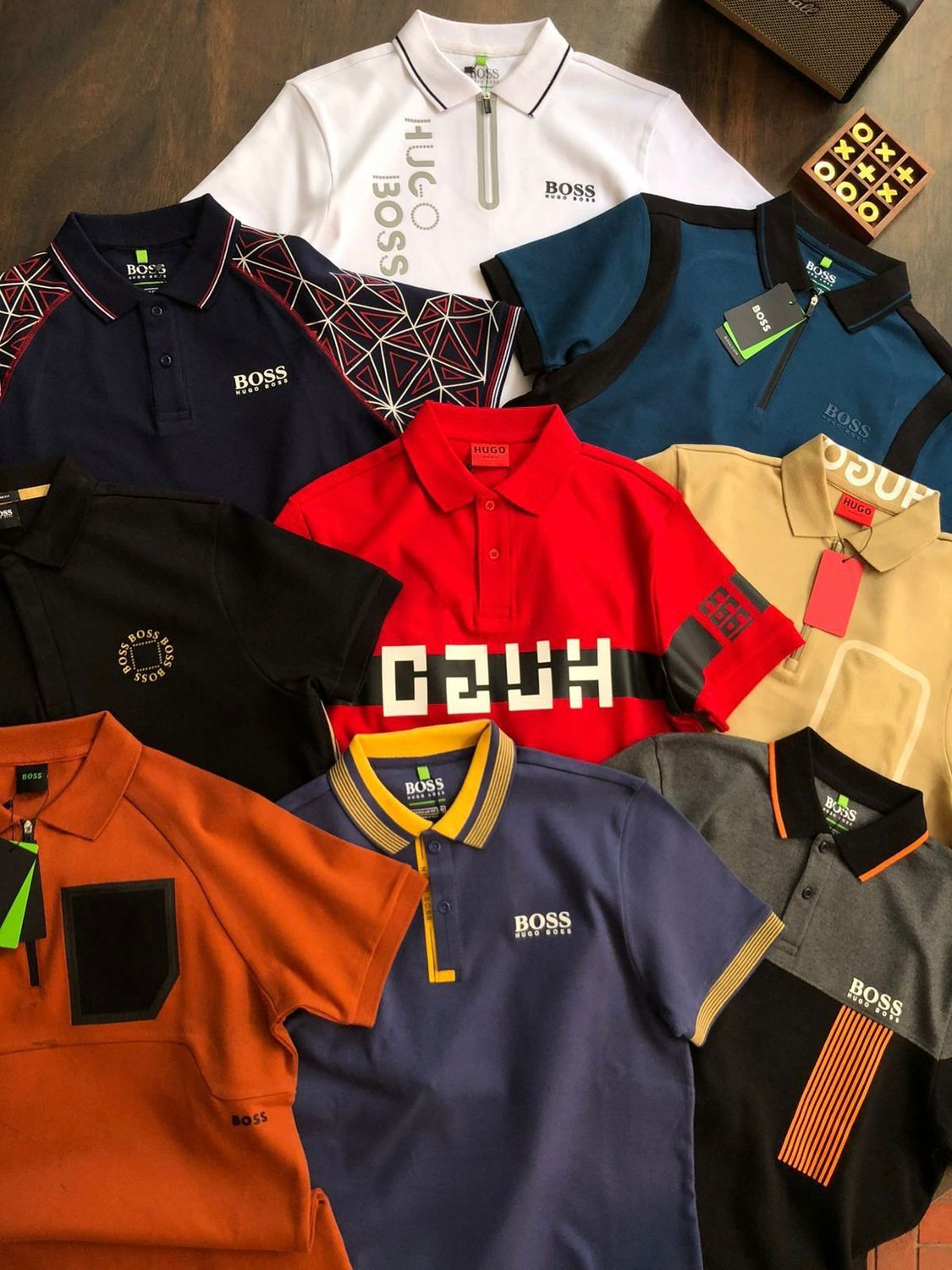 ​Hugo Boss Premium Quality Cotton Collar Neck Half Sleeve Men's T-shirt - 75 Pc