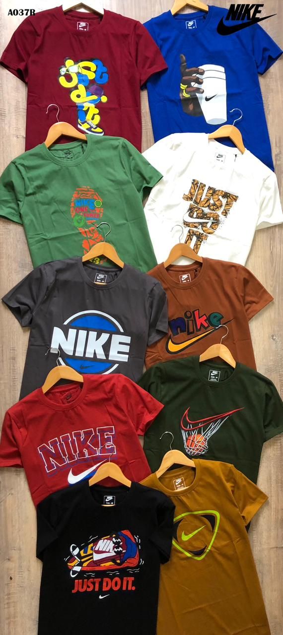 Nike Premium Quality Cotton Round Neck Half Sleeve Men's T-Shirt - 42 Pc