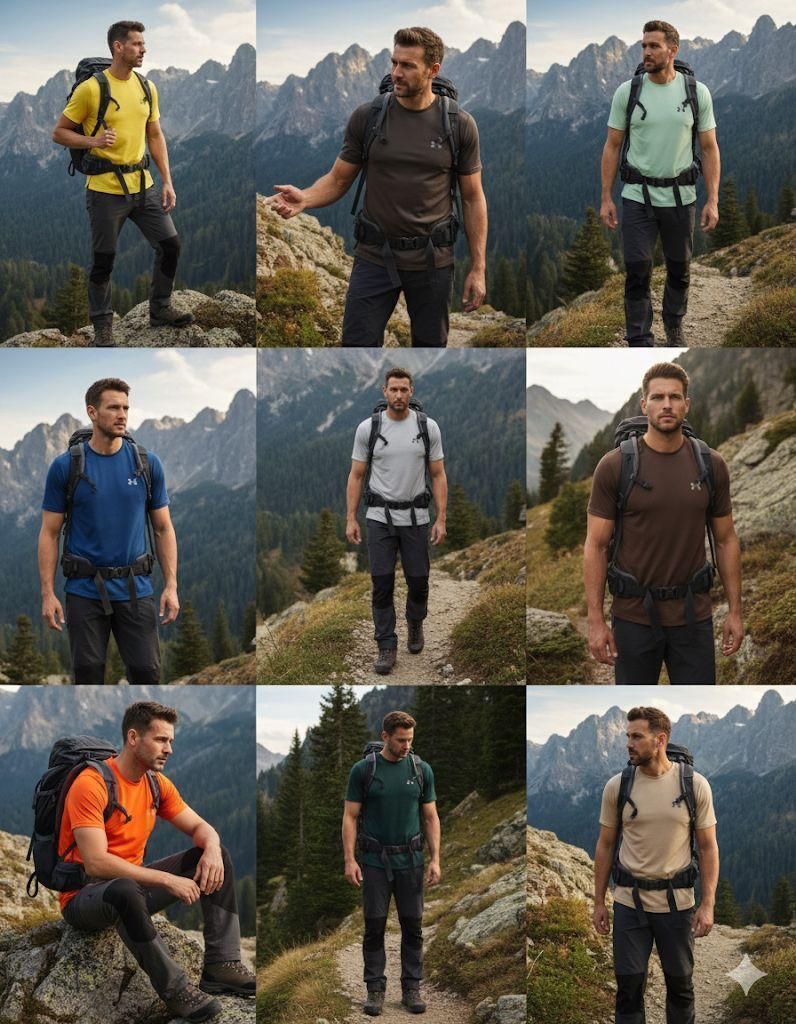 under armour Premium Quality Cotton Lycra Round Neck Half Sleeve Men's T-shirt - 46 Pc