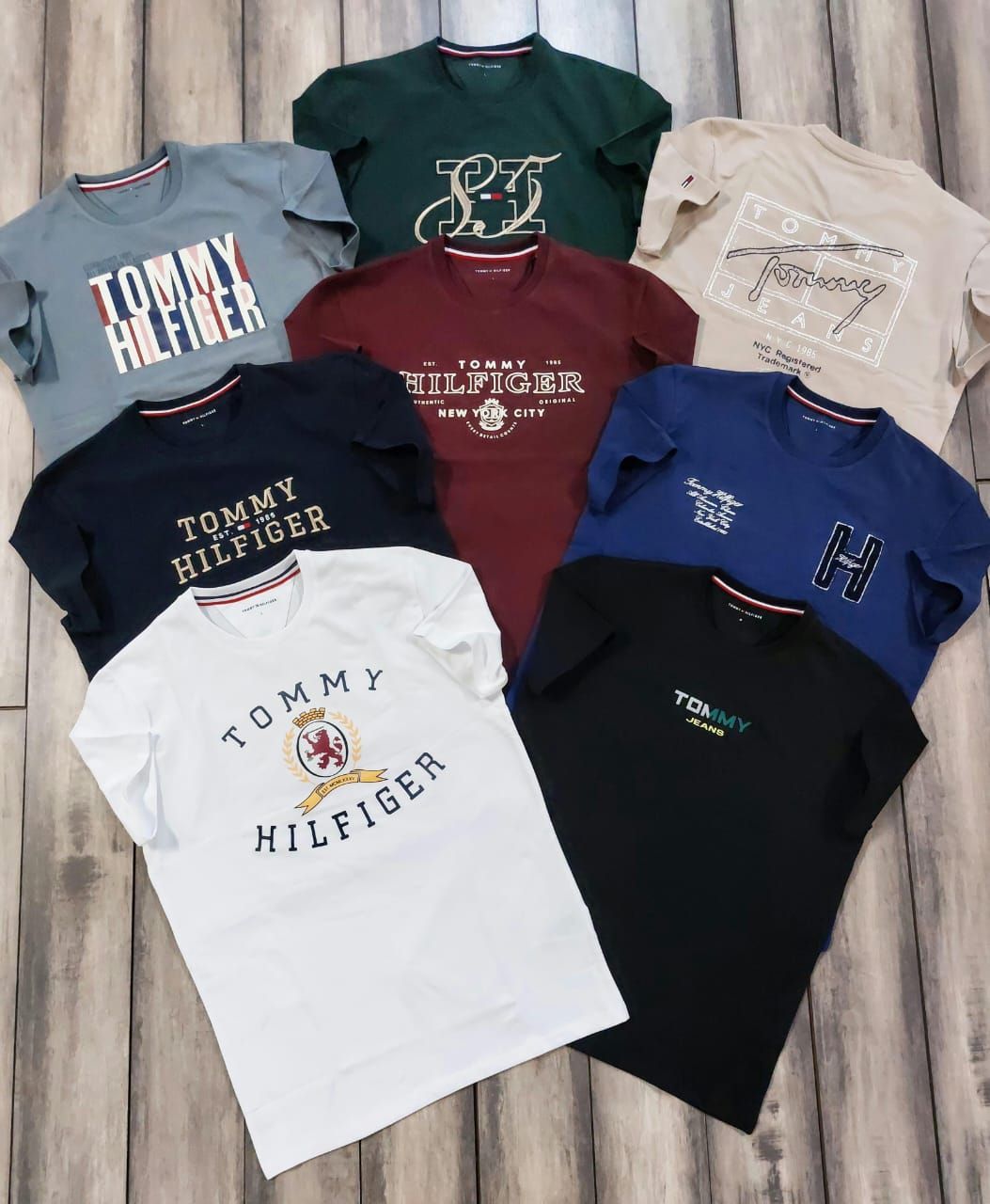 Tommy Premium Quality Cotton Lycra Round Neck Half Sleeve Men's T-Shirt - 68 Pc