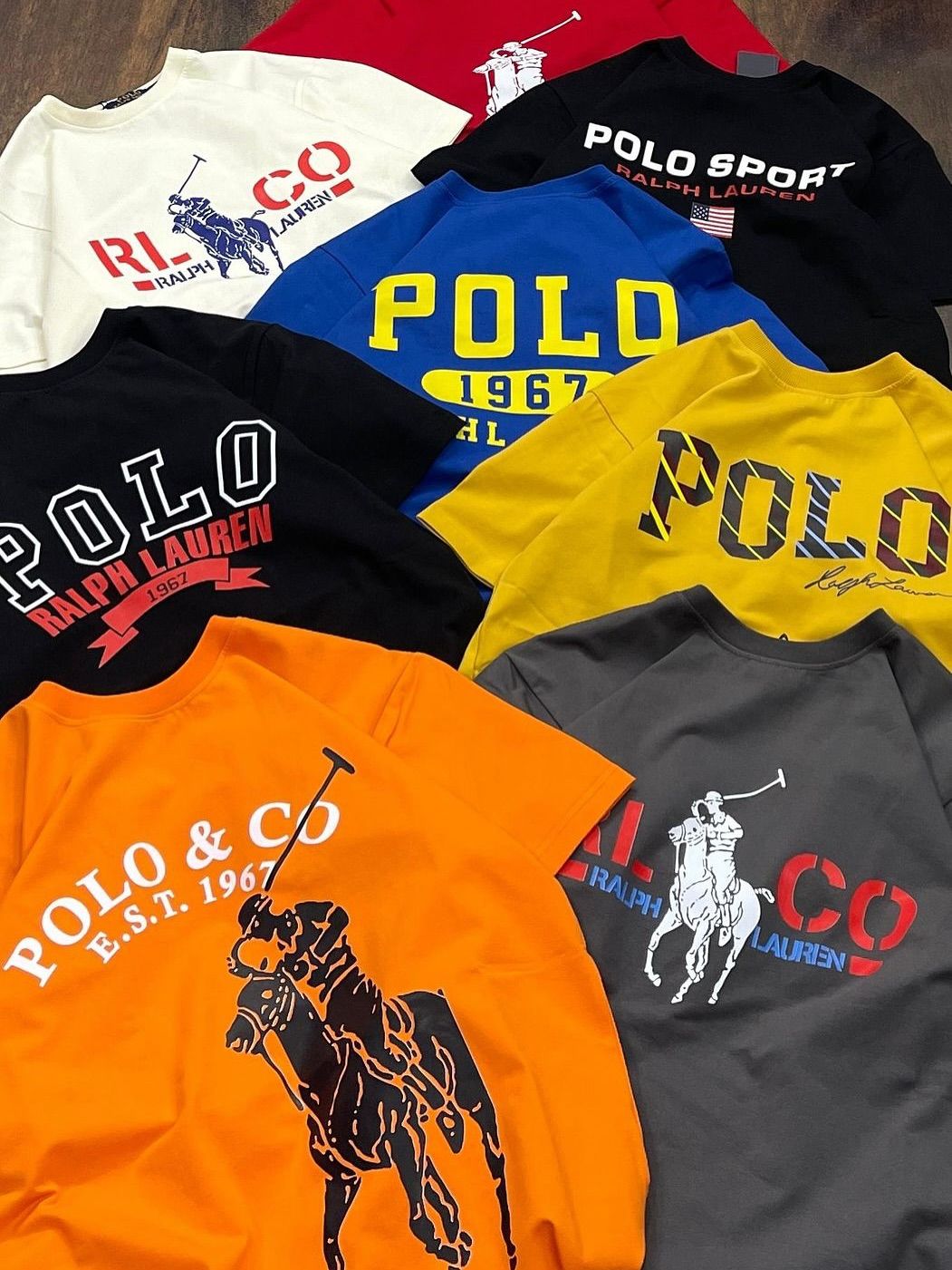 Ralph Lauren Premium Quality Cotton Round Neck Half Sleeve Men's T-shirt - 36 Pc